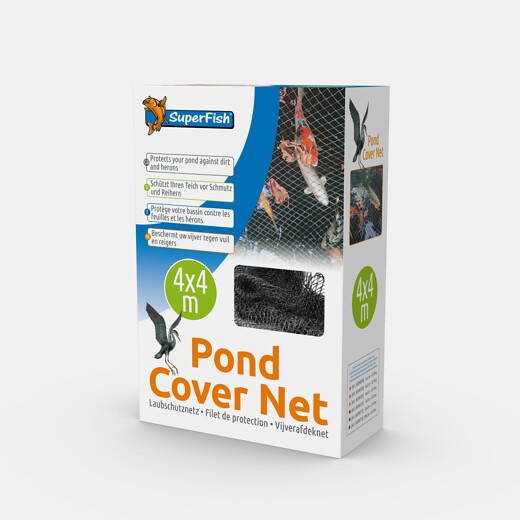 Vijverafdeknet  4 x 4 meter met pinnen