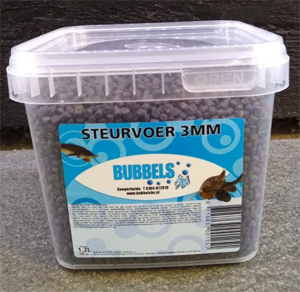 Bubbels steurvoer 3 mm,  1,2 liter