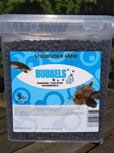 Bubbels steurvoer 6 mm,  5 liter